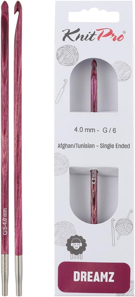 KnitPro Dreamz Afghan/Tunisian Crochet Hook | US Size G (4mm)