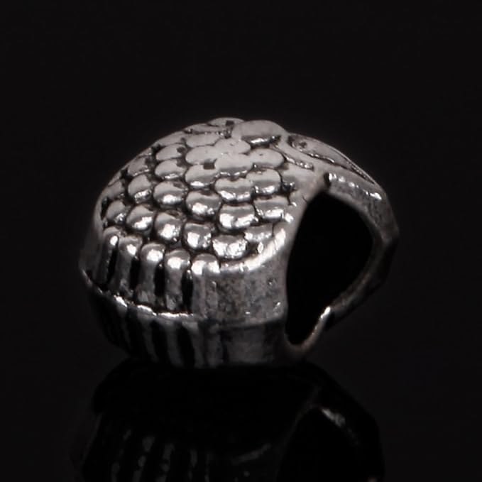 RUBYCA 50pcs Tibetan Silver Tone Spacer Beads Fit European Charms Bracelet Gorgeous Owl Design