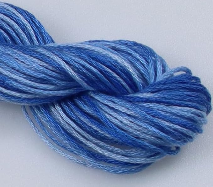 KCS Big skeins of 25 Meters Size 25 Color Variegated Cross Stitch Stranded Threads,6 skeins,93