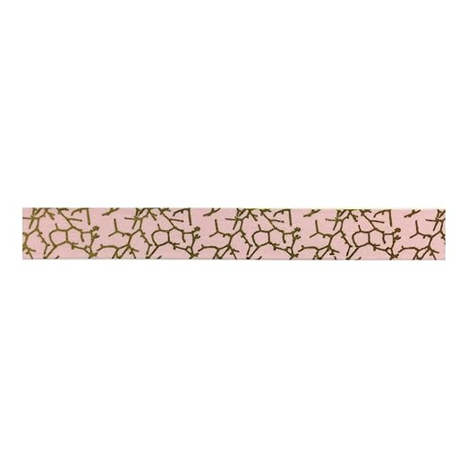 Wrapables Colorful Washi Masking Tape, Metallic Branches on Pink
