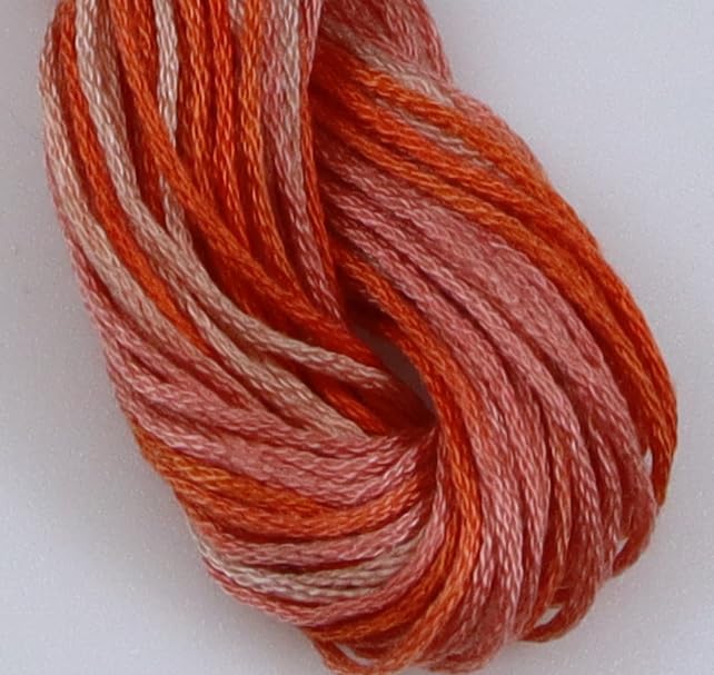 KCS Big skeins of 25 Meters Size 25 Color Variegated Cross Stitch Stranded Threads,6 skeins,106