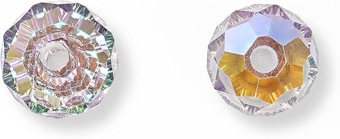 336 pcs 8mm Wholesale Crystal Briollete Rondelle Beads AB Glass Crystal Beads for DIY Jewelry Making 68 Faceted Assorted 8 Color Choices with Box(Phantom Purple)