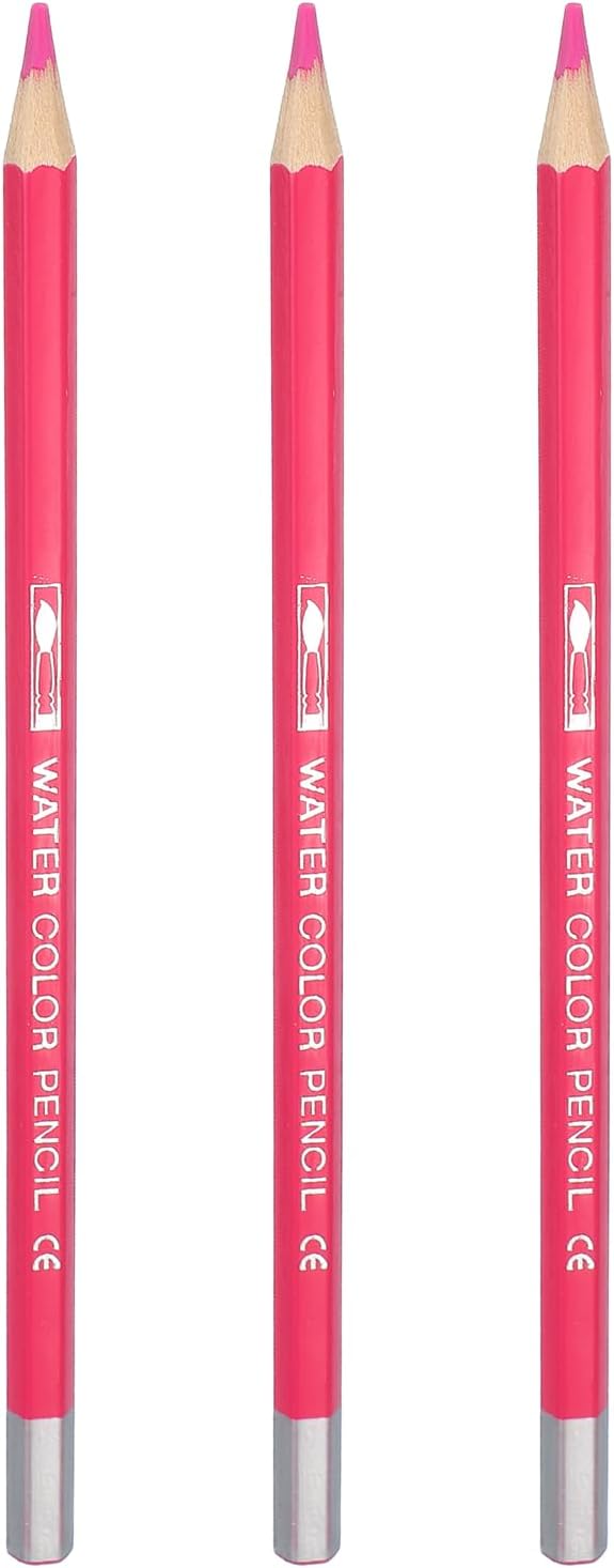 PATIKIL Watercolor Pencils, Pink Color Pencil Set Sketch Coloring Drawing Colored Pencils Bulk Artist Drawing Supplies for Adult Coloring Book Blending, 3 Pcs