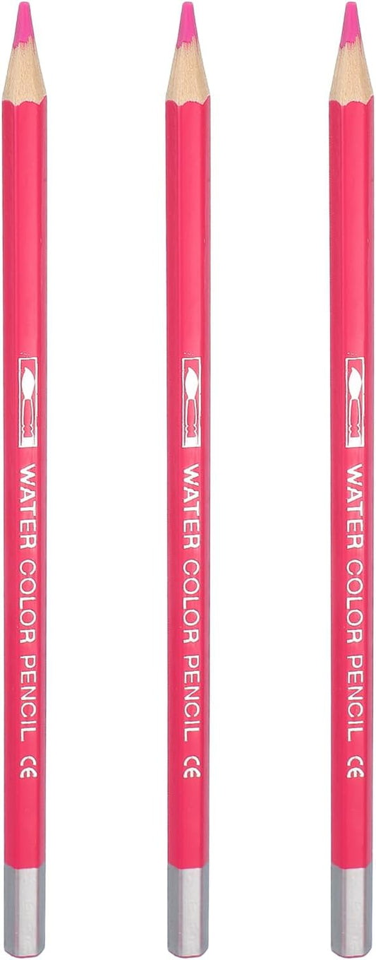 PATIKIL Watercolor Pencils, Pink Color Pencil Set Sketch Coloring Drawing Colored Pencils Bulk Artist Drawing Supplies for Adult Coloring Book Blending, 3 Pcs