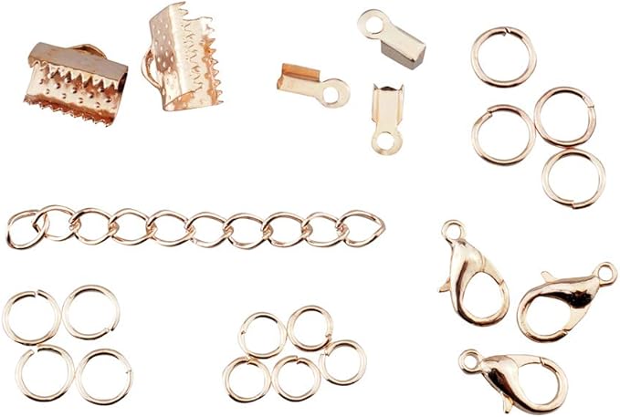 ALLinONE Rose Gold Jewelry Making Supplies Kit Jewelry Findings Necklace Repair Kit for DIY Craft Jewelry Making