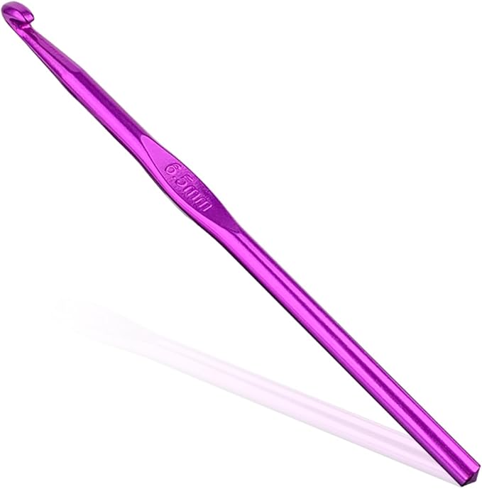 6.5 mm Crochet Hook, Crochet Needles for Yarn, Aluminum Ergonomic Crochet Hooks for Craft Beginners