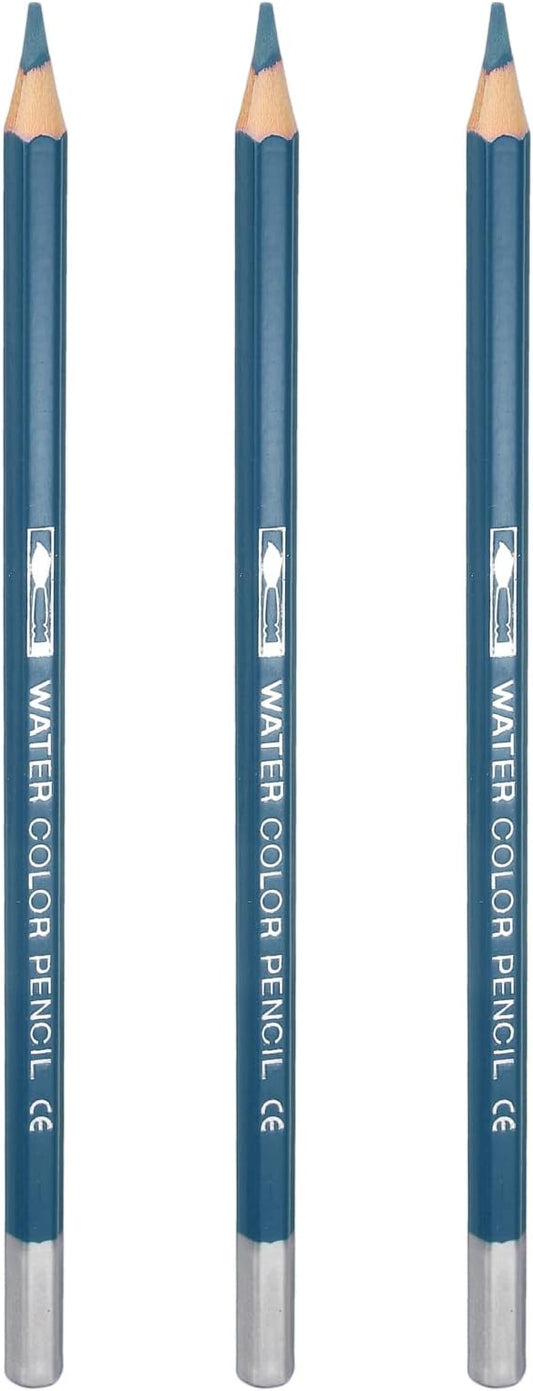 PATIKIL Watercolor Pencils, Medium Blue Color Pencil Set Sketch Coloring Drawing Colored Pencils Bulk Artist Drawing Supplies for Adult Coloring Book Blending, 3 Pcs