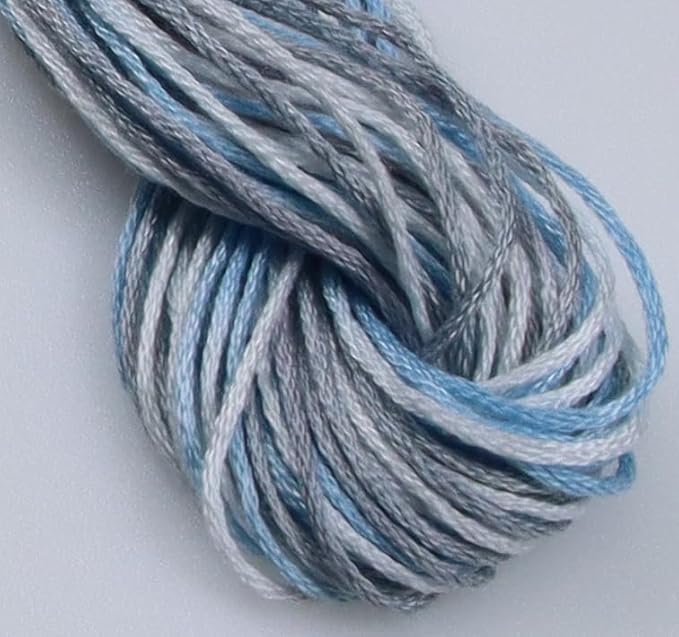 KCS Big skeins of 25 Meters Size 25 Color Variegated Cross Stitch Stranded Threads,6 skeins,4010
