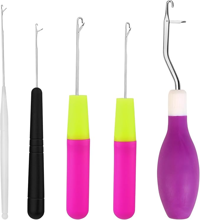 5 Pcs Latch Hook, Latch Hook Tool,Latch Hook Kits for Adults, Latch Hook Crochet Needle for Carpet Making