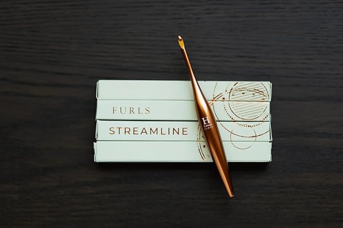 Furls Crochet Hook, Limited Edition Bronze Streamline Metal, Ergonomic Handle Crochet Hooks 7" (Bronze Streamline Metal, F - 3.75mm)