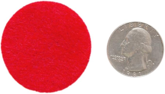 Playfully Ever After Red Craft Felt Circles (1.5 Inch - 94pc)