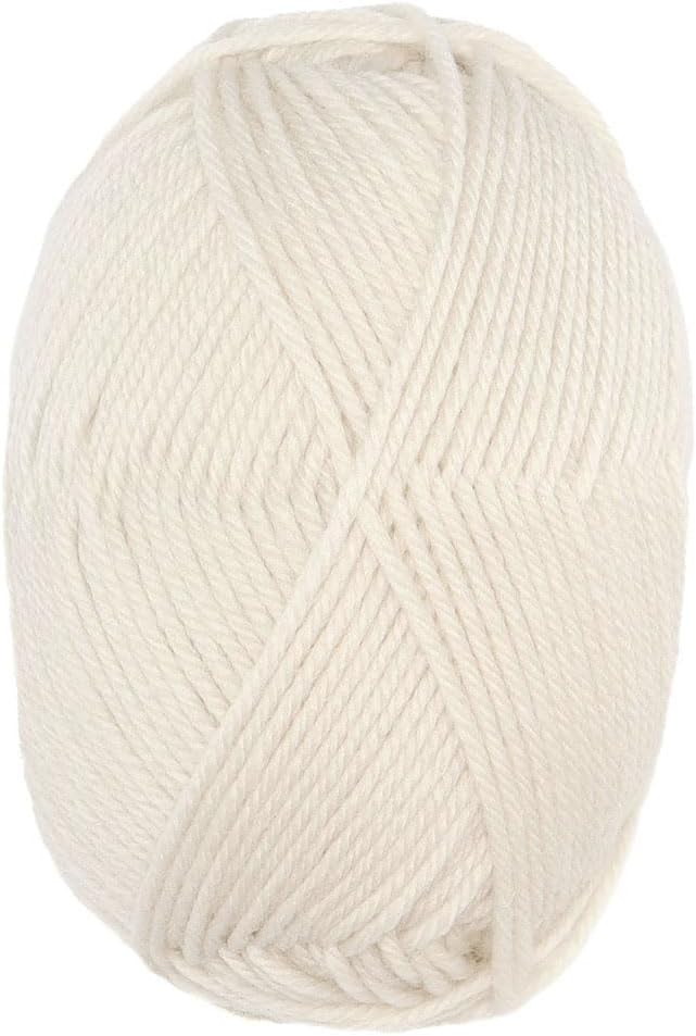 Alpaca Warehouse 100% Pure Wool Yarn Superwash Set of 6 Skeins (300 Grams) DK Weight - Sourced Directly from Peru - Heavenly Soft and Perfect for Knitting and Crocheting (Alabaster White - 6 Skeins)