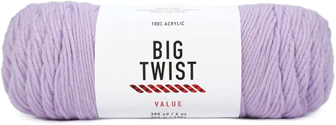 Craftz 100% Acrylic Value Worsted Yarn (Soft Purple)