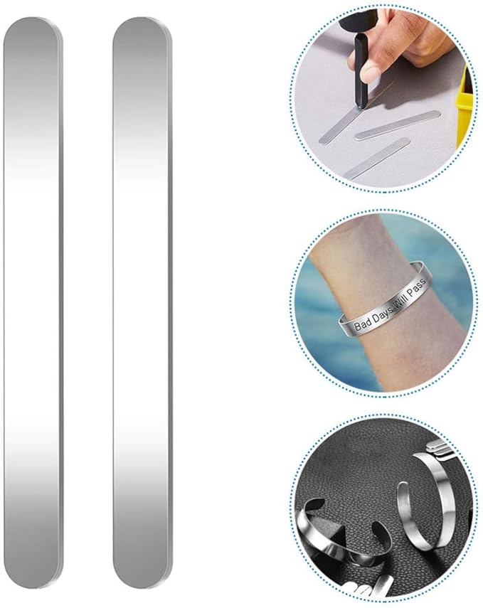 Operitacx 10pcs Stainless Steel Bracelet Blanks Core for Diy Leather Bracelet Making Silver Charm Spacers