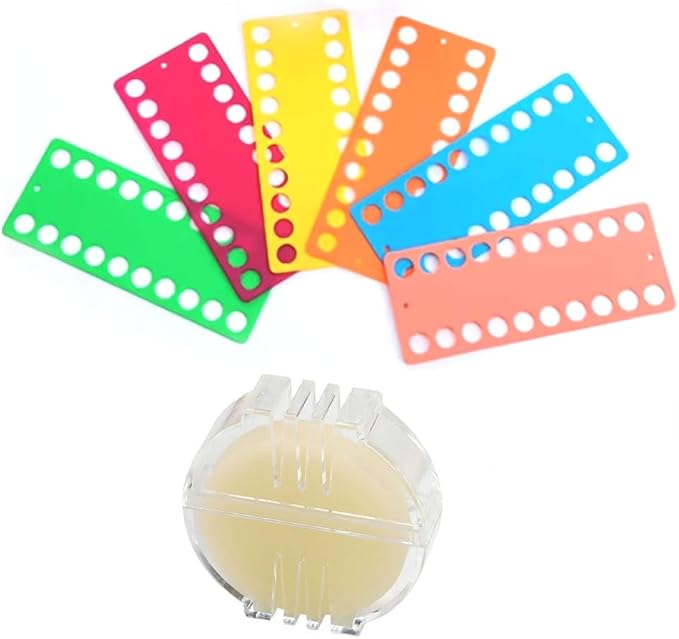 JuxLux 7 Pack Embroidery Floss Organizer Holder Cross Stitch Threads Organizer Card with Thread Wax Thread Conditioner Beeswax Sewing Thread Winding Plate Board for Friendship Bracelet String Rainbow