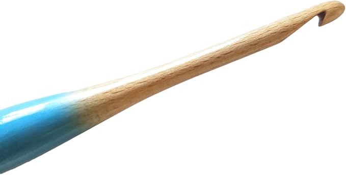 mindfulknits Premium Ergonomic Beech Wood Crochet Hook– Size US J, 6mm – 15cm Length – Knitting and Crochet Supplies for Relaxation & Stress Relief (6mm)