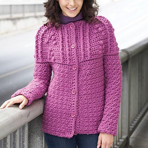 Bernat Softee Chunky Yarn, Super Bulky #6, 3 Skeins Dark Mauve Bundle 28323