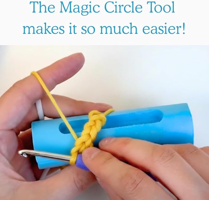 KelliDream Magic Circle Tool Inclusive Learn to Crochet Kit for Beginners; Step-by-Step Video Tutorials; All Supplies to Make Cute Amigurumi (Chick)