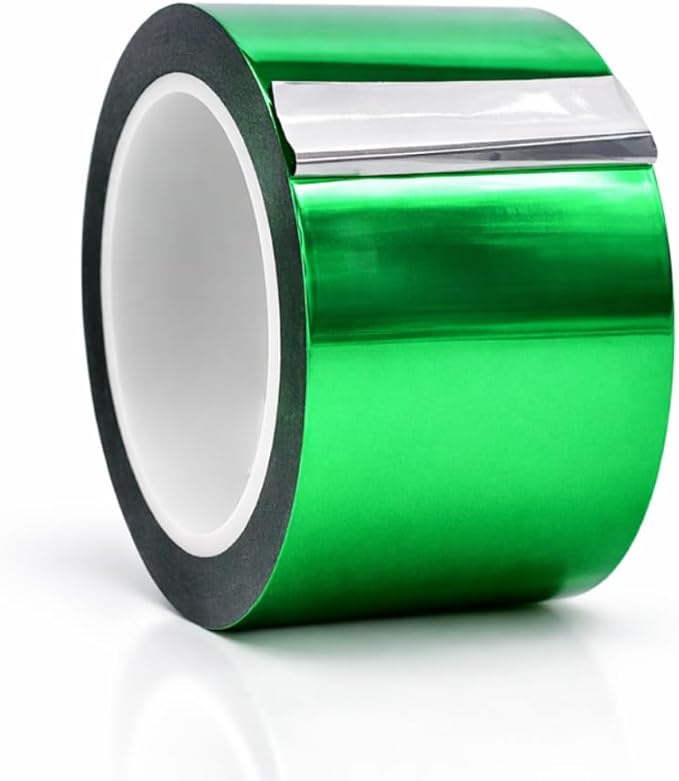 WOD MPFT2 Green Metalized Polyester Mylar Film Tape with Acrylic Adhesive, 3 inch x 72 yds. Vibrant Mirror Green Tape, Decor Tape for Detailing Accent Wall, Graphic Arts, Car and Boat Trim