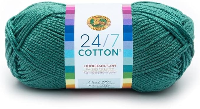 Lion Brand Yarn - 24/7 Cotton - 6 Skein Assortment (Jelly Beans)