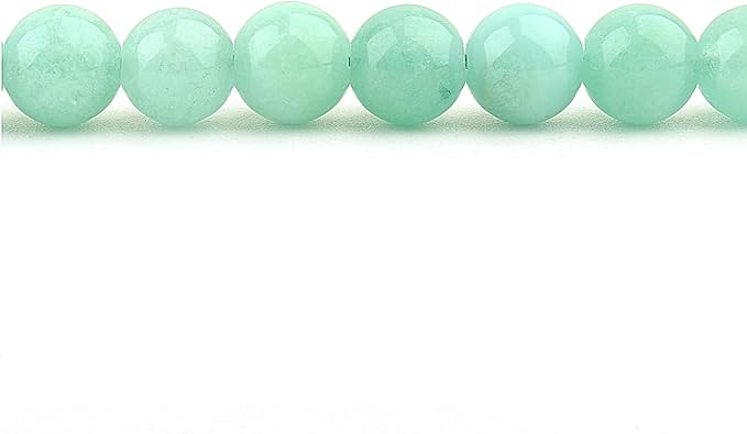 Natural Stone Beads for Jewelry Making - 6mm Gemstone Round Beads for Bracelets(58-62pcs, Burma Jade)
