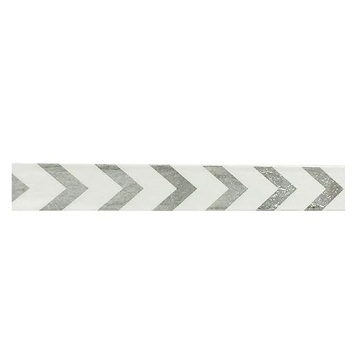 Wrapables Colorful Washi Masking Tape, Metallic Silver Arrow