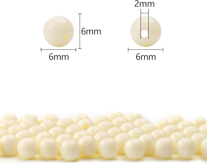 bonny boxx 1000pcs 6mm smooth beige acrylic round beads, plastic resin bubblegum balls chunky gumball beads for necklace and bracelet making, crafting supplies