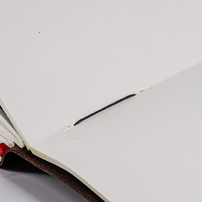 KomalC Handmade Leather Journal | Writing Notebook Diary | Bound Daily Notepad For Men & Women Unlined Paper Medium, writing pad for artist, sketch