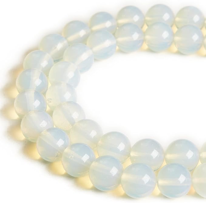 100pcs 8mm opal beads natural gemstone beads round loose beads for jewelry making