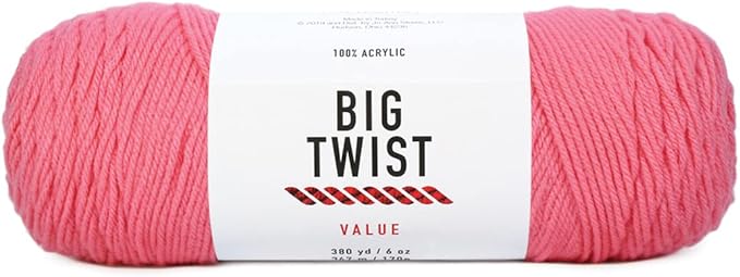 Craftz Worsted Yarn (Watermelon) - 100% Acrylic, 6 oz, 380 Yards