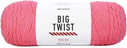Craftz Worsted Yarn (Watermelon) - 100% Acrylic, 6 oz, 380 Yards