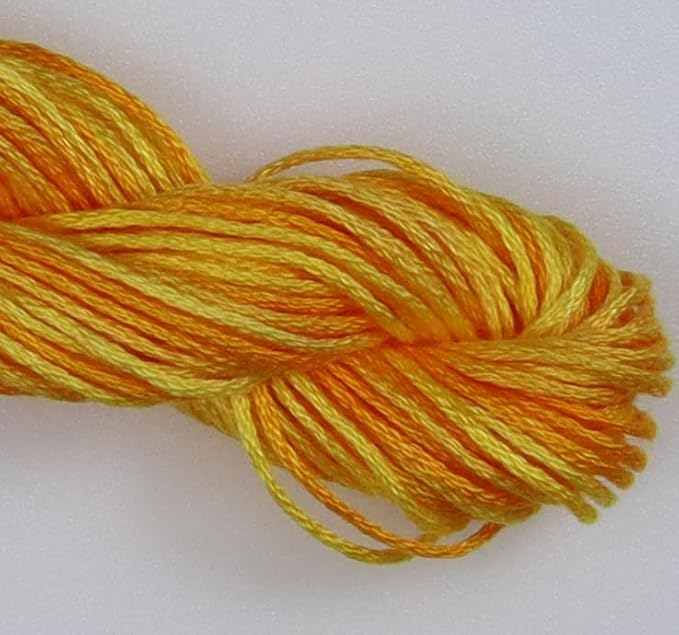 KCS Big skeins of 25 Meters Size 25 Color Variegated Cross Stitch Stranded Threads,6 skeins,90