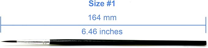 50 Pcs Pack of Synthetic Fine Detail Paint Brushes Set for Miniature, Scale Model, Art Painting in Acrylic, Oil, Watercolor - Pointed Round (Size #1 (Large))