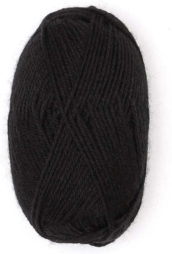 100% Pure Wool Yarn Superwash Set of 3 Skeins (150 Grams) DK Weight - Sourced Directly from Peru - Heavenly Soft and Perfect for Knitting and Crocheting (Black)