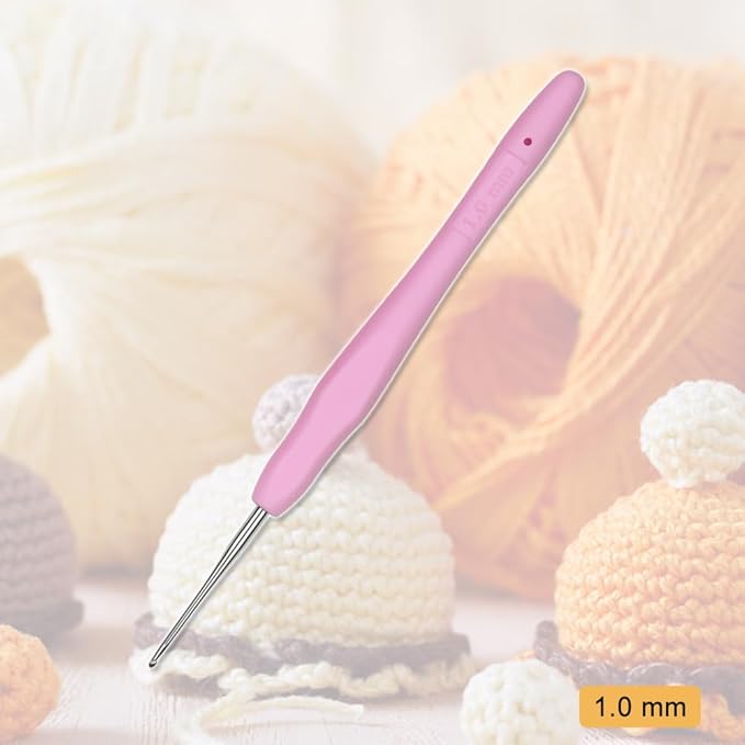Small Size Crochet Hook Lace Crochet Needle QLRFFLJOY 1.0mm Crochet Hook Embroidery Thread Knitting Weaving Tool DIY Lace Yarn Crochet Needles (1.0 mm)