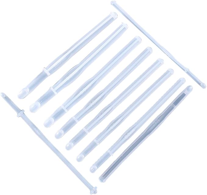 10 Styles Crochet Hook Molds Set Epoxy Resin Casting Silicone Mold Kit Handcraft Art Yarn Weaving Tool Silicone Mold Silicone