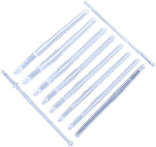 10 Styles Crochet Hook Molds Set Epoxy Resin Casting Silicone Mold Kit Handcraft Art Yarn Weaving Tool Silicone Mold Silicone