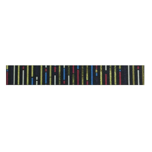 Wrapables Colorful Washi Masking Tape, Blackout Short Bars