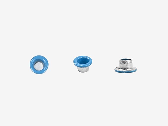 FoRapid 3mm/1/8" Aluminum Quicklet Eyelets-Scrapbooking/Birthday Wedding Baby Greeting Holiday Card/Paper Craft/Luggage Cruise Tag/DIY Album/Clothing etc-200 PCS (Light Blue)