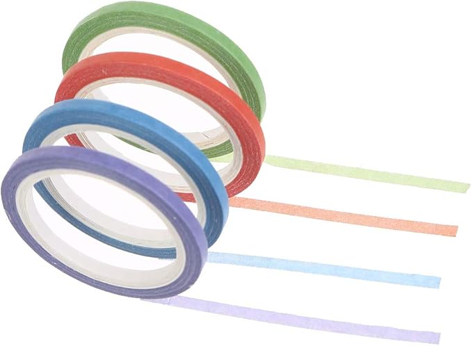 20 Rolls Rainbow Washi Tape Slim,Foil Gold Skinny Decorative Masking Washi Tapes,3MM Wide DIY Masking Tape