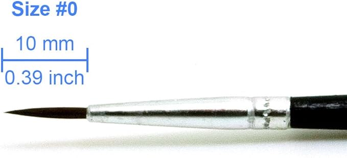 50 Pcs Pack of Synthetic Fine Detail Paint Brushes Set for Miniature, Scale Model, Art Painting in Acrylic, Oil, Watercolor - Pointed Round (Size #0 Medium)