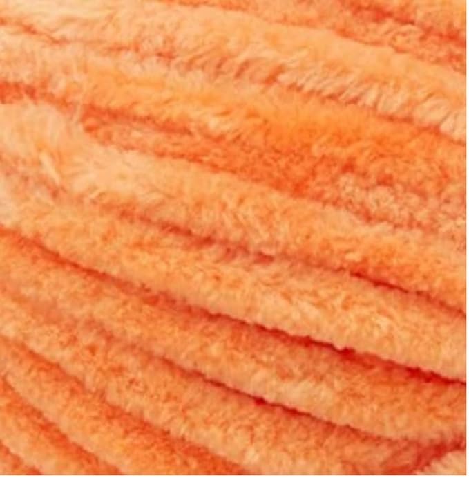 Premier Yarns Parfait Chunky Chenille Yarn 3.5 Oz 6 Super Bulky Weight 3 Pack Bundle with Bella's Stitch Place Holders (Tangerine)