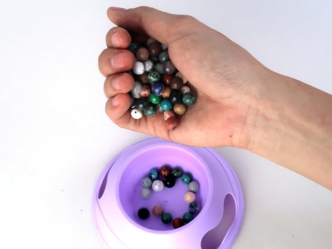 500pcs 8mm Natural Round Stone Beads,Multiolor Crystal Energy Stone，Loose Gemstone Accessories Hole Size 1mm,DIY Smooth Beads Necklace Bracelet for Jewelry Making,(8MM-24Colors Materia-A)