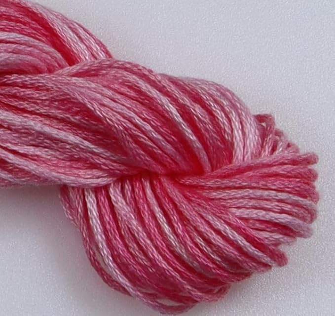 KCS Big skeins of 25 Meters Size 25 Color Variegated Cross Stitch Stranded Threads,6 skeins,4180