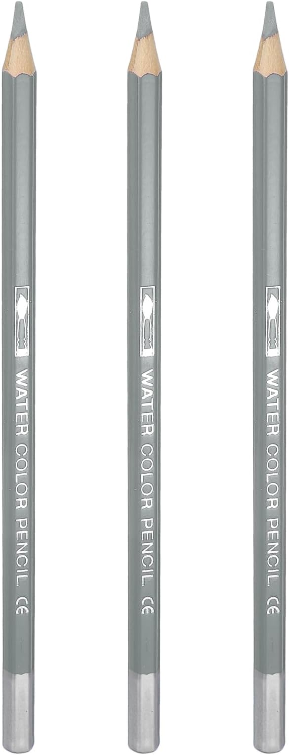PATIKIL Watercolor Pencils, Pigeon Gray Color Pencil Set Sketch Coloring Drawing Colored Pencils Bulk Artist Drawing Supplies for Adult Coloring Book Blending, 3 Pcs