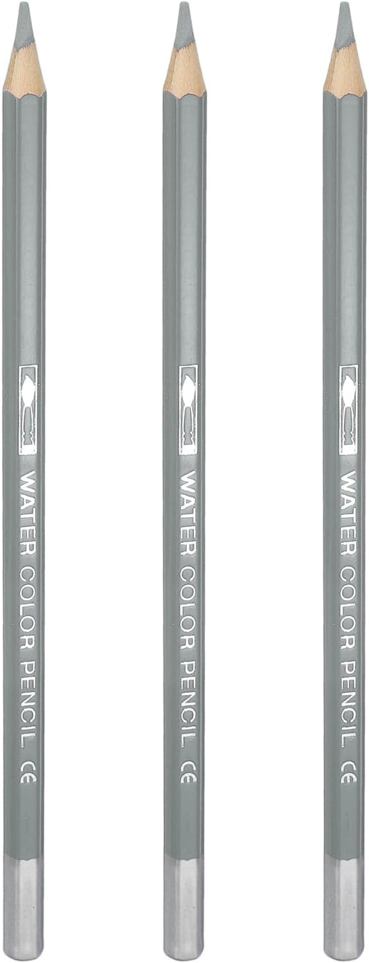 PATIKIL Watercolor Pencils, Pigeon Gray Color Pencil Set Sketch Coloring Drawing Colored Pencils Bulk Artist Drawing Supplies for Adult Coloring Book Blending, 3 Pcs