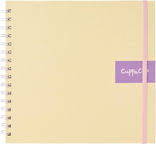 CuppaClip Watercolor Paper 9"x8.5" 300GSM 140LB Spiral Bound Cotton Water Color Pad Cold Press Inner Pocket Art Supplies (Yellow)