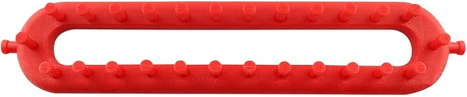 jcbiz rectangle knitting looms plastic weaving looms set scarf hats diy crocheting handmade craft kit with a crochet hook and needle for knitting lovers, 26 cm (red)