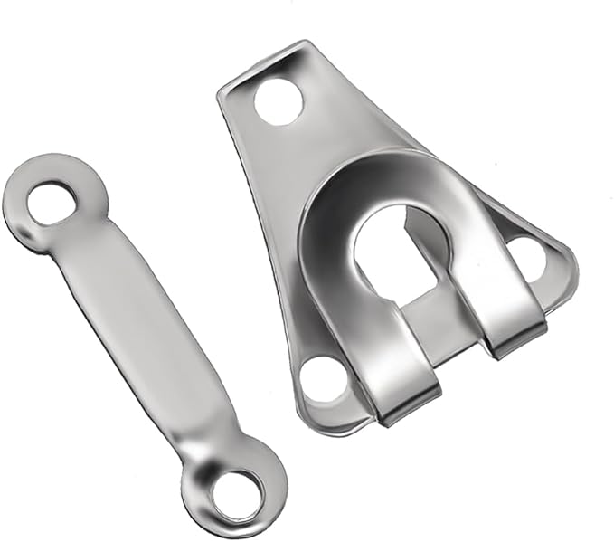 24 Set Sewing Hooks and Eyes Closure Set - Versatile Fasteners for Trousers Skirts Dress Bra - DIY Craft Accessories - Metal Hook and Eye- Nickel