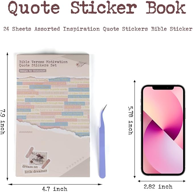 Quote and Sayings with Bible Verses Stickers for Journaling, 846Pcs Word Stickers, 24 Sheets Gold Foil Small Talk Sticker Book for Junk Journal Supplies, Scrapbooking, Bujo, Card Making